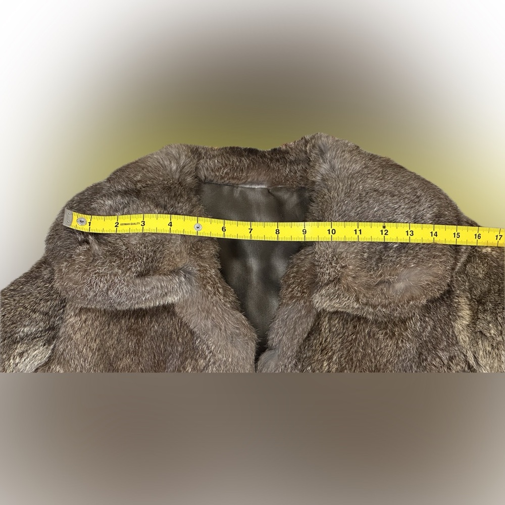 Brown Rabbit Fur Coat - Picture 7 of 10